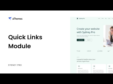 Quick links module in Sydney Pro