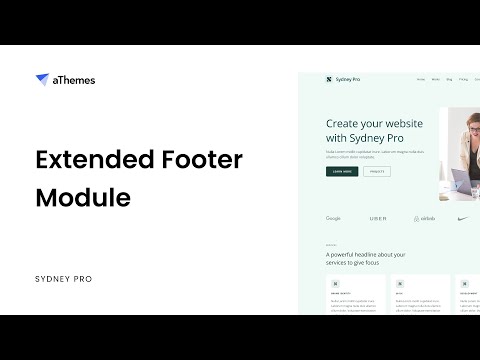 Extended footer module overview