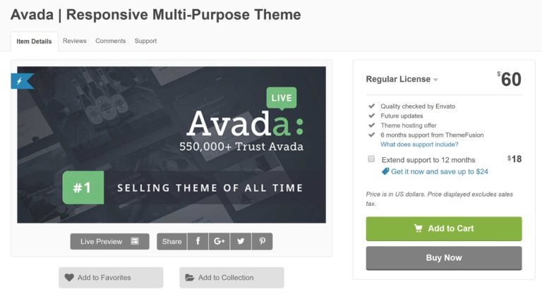 Avada Sales Page
