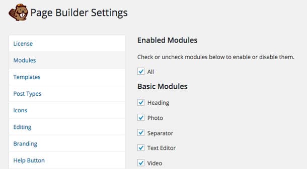 Beaver Builder Module Settings