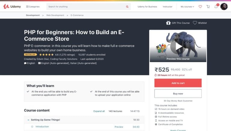 Build an Ecommerce Store with PHP