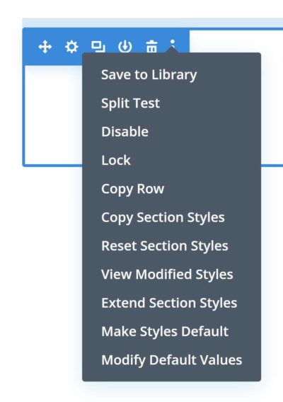 Additional Section Settings