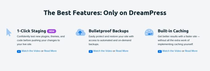Features of the DreamPress plan