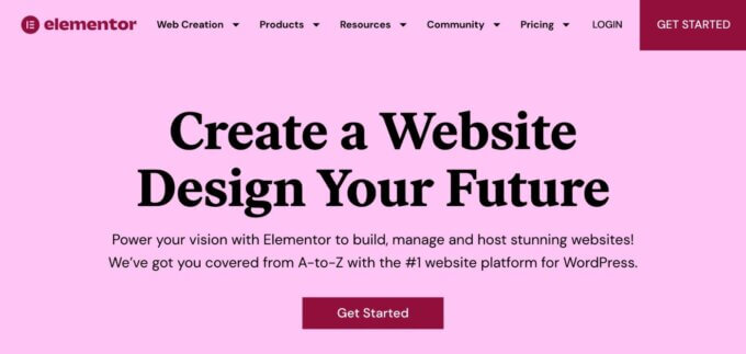 Elementor homepage
