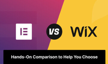 Elementor vs Wix comparison, featured image