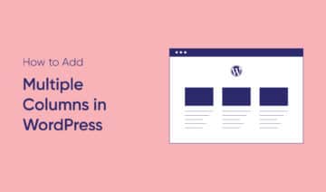 How to add multiple columns in WordPress, featured image