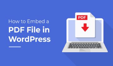 How to Embed a PDF file in WordPress, featured image
