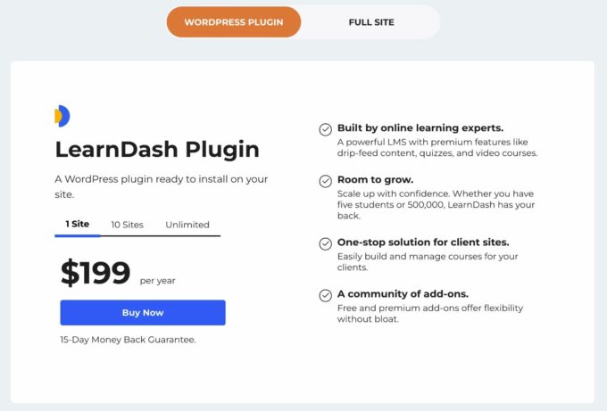 LearnDash plugin pricing