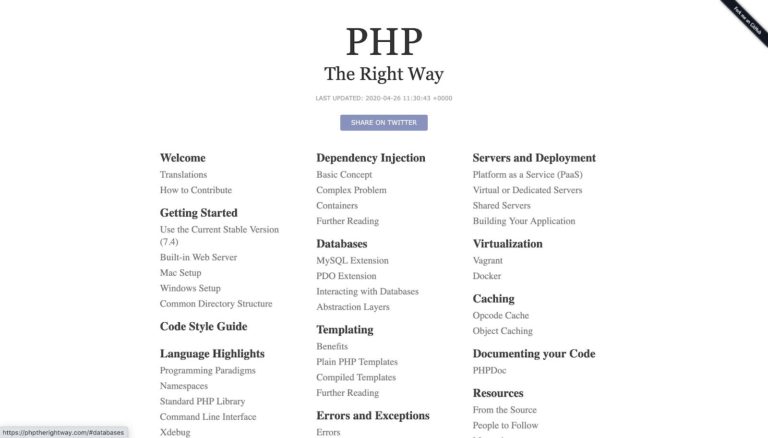 PHP The Right Way
