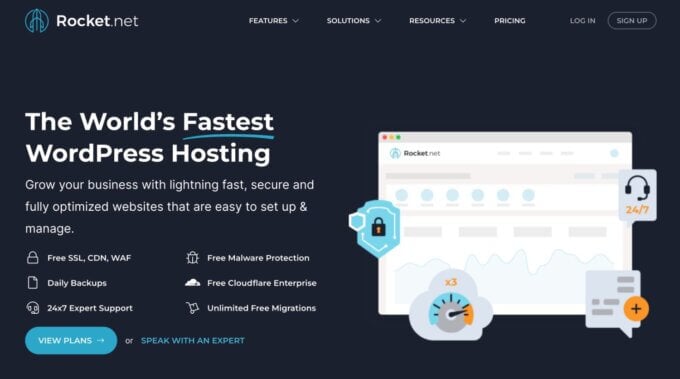 Rocket.net is one of the fastest WordPress hosting providers