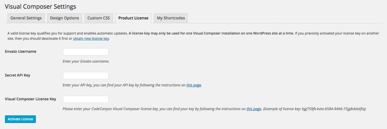 Visual Composer Product License