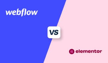 Webflow vs Elementor, featured image