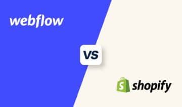 Webflow vs Shopify, featured image