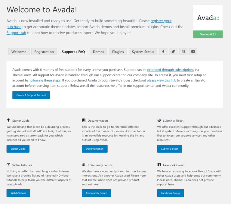 Avada Support & FAQ