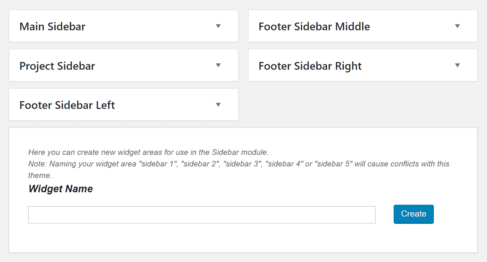 Extra Sidebars Options