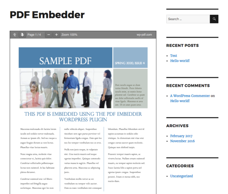 PDF Embedder Example