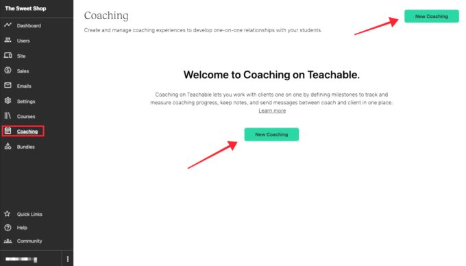 Teachable coaching